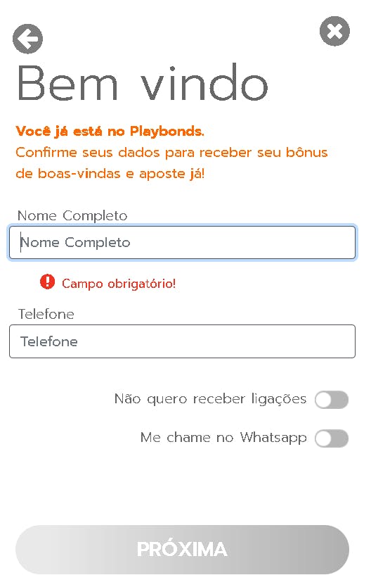 como criar uma conta na Playbonds