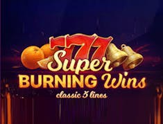 Super Burning Wins: classic 5 lines logo