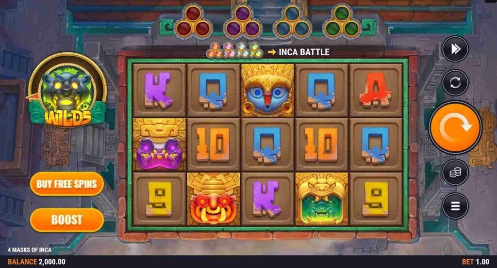 jogo 4 Masks of Inca
