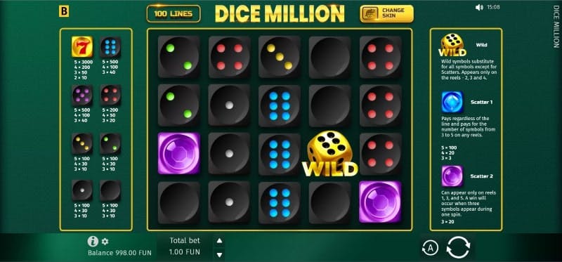 jogo base do Dice Million