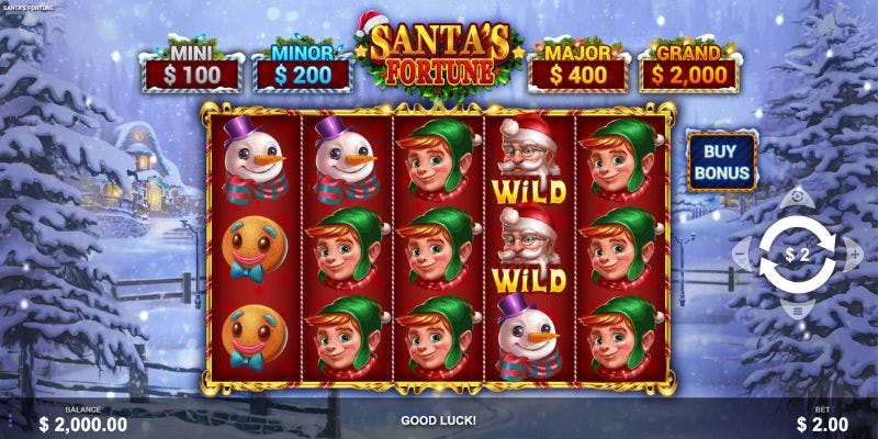 caça-níquel Santa's Fortune da Wizard Games
