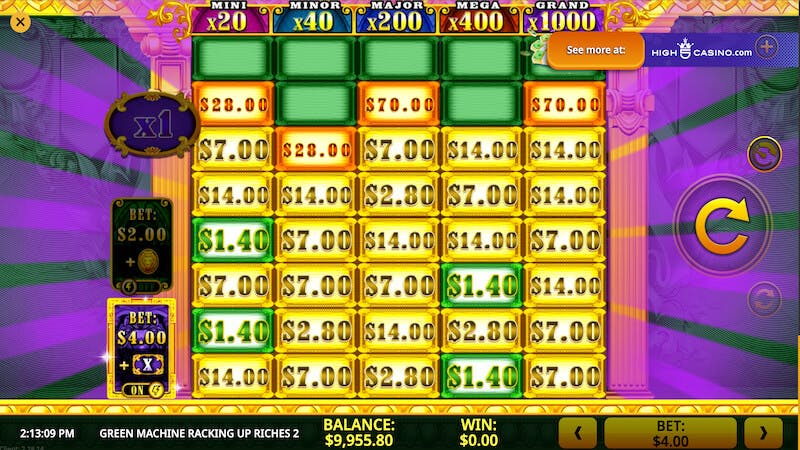 Multiplicador Universal Racking Up Riches