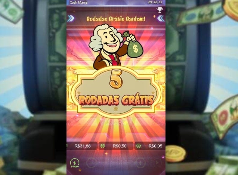 rodadas grátis cash mania