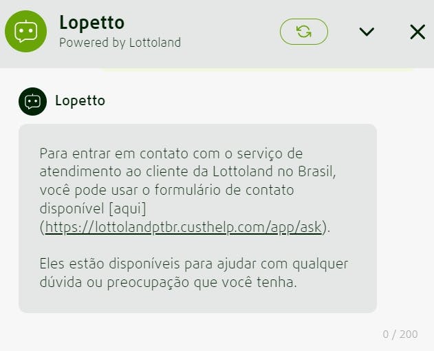 suporte lottoland