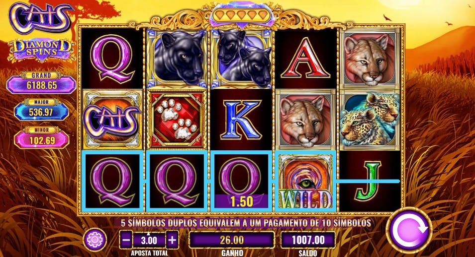 slot cats diamond spins